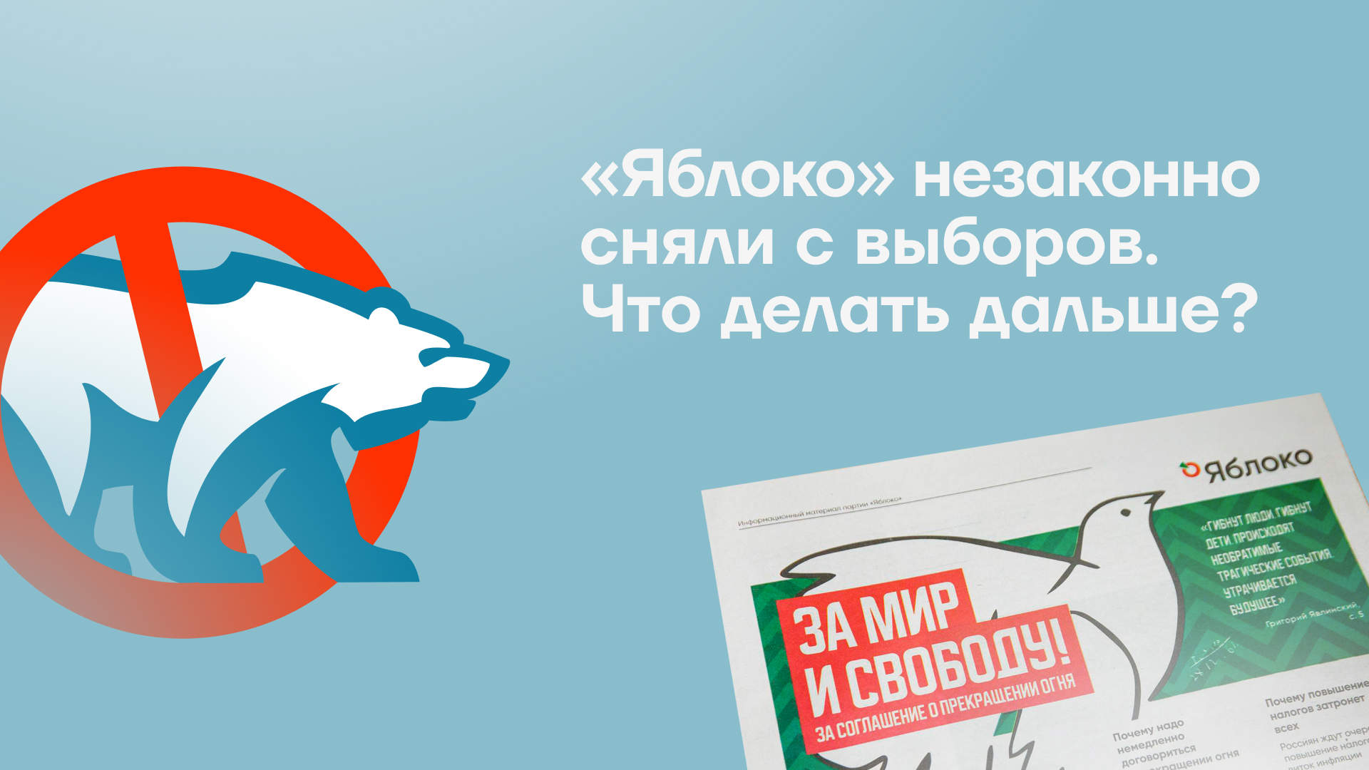 «Яблоко» незаконно сняли с выборов. Что делать дальше?